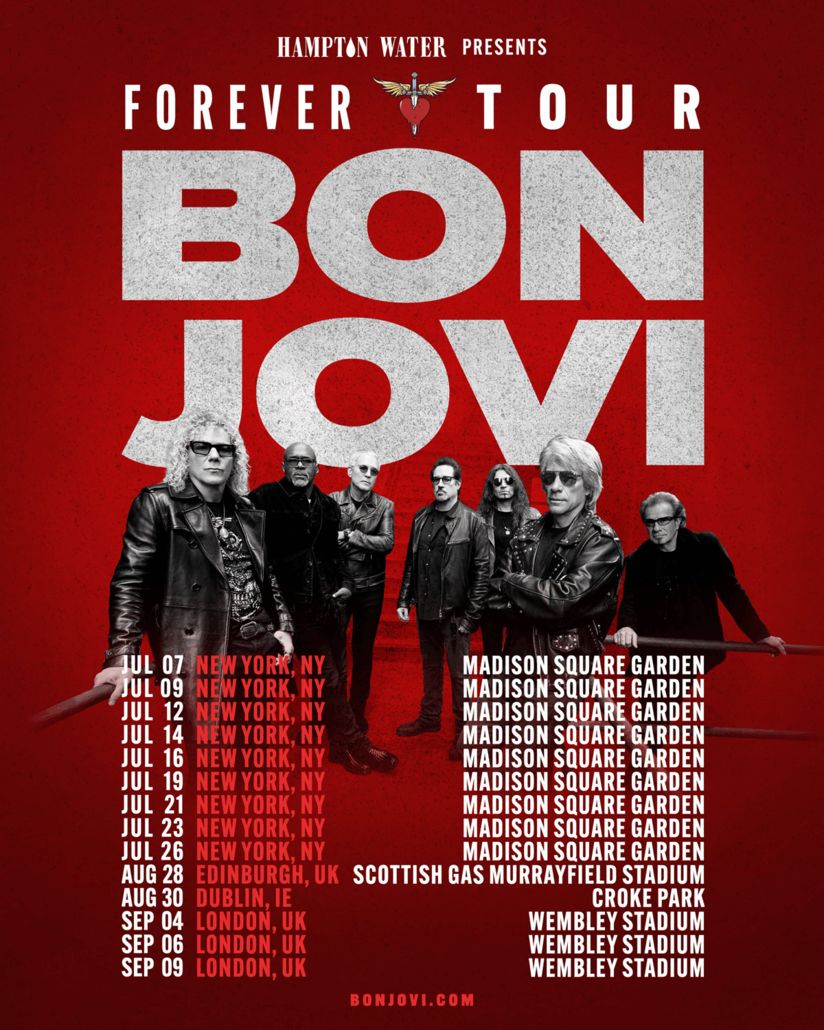 Bon Jovi adds more dates to their Forever Tour, their first in four years