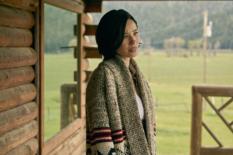 Kelsey Asbille as Monica Dutton on episode 509 of Paramount Network's Yellowstone