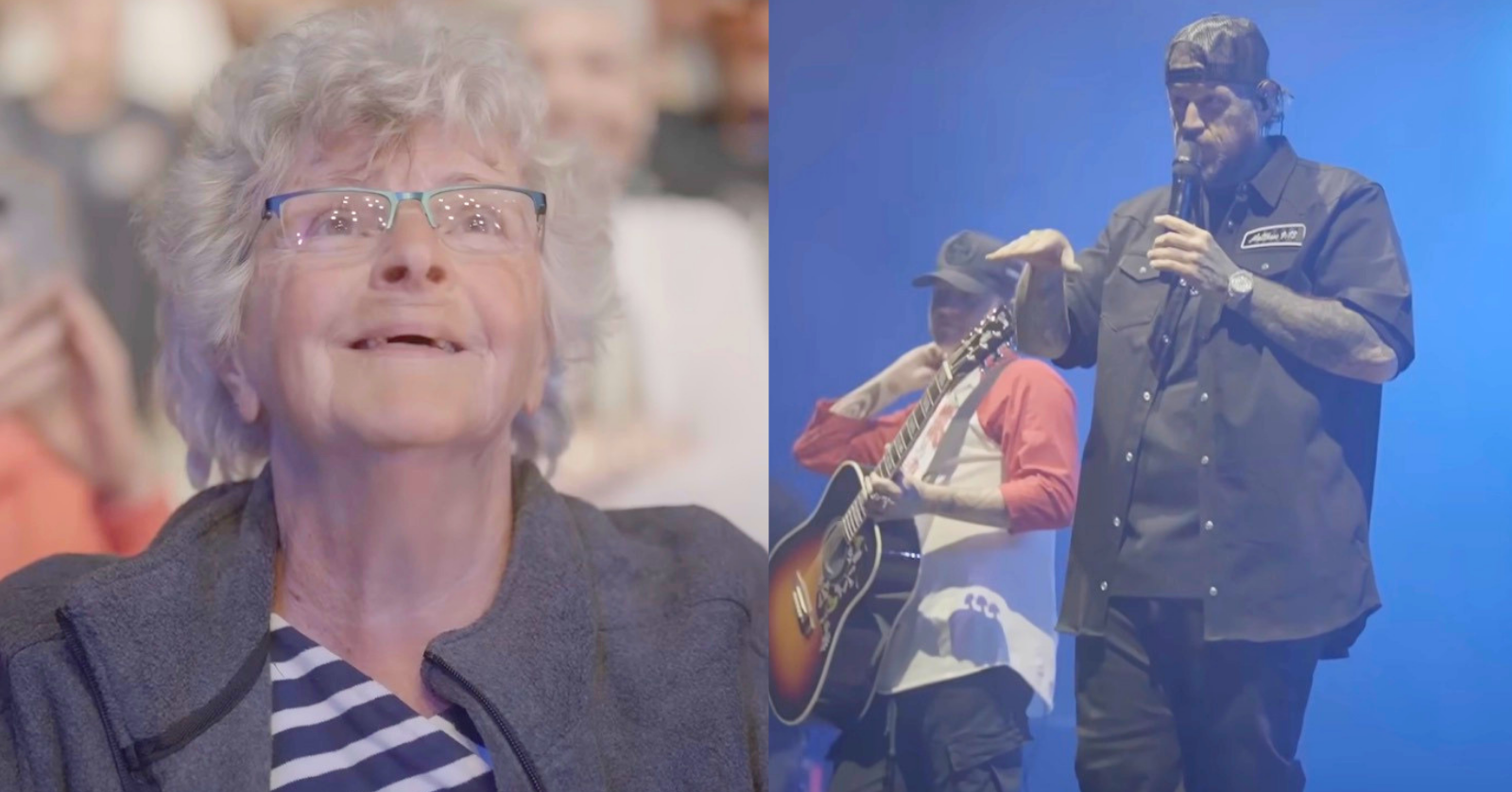 Jelly Roll brought one of his recent concerts to a halt when he noticed an 80-year-old woman in the crowd with a sign saying it was her first show