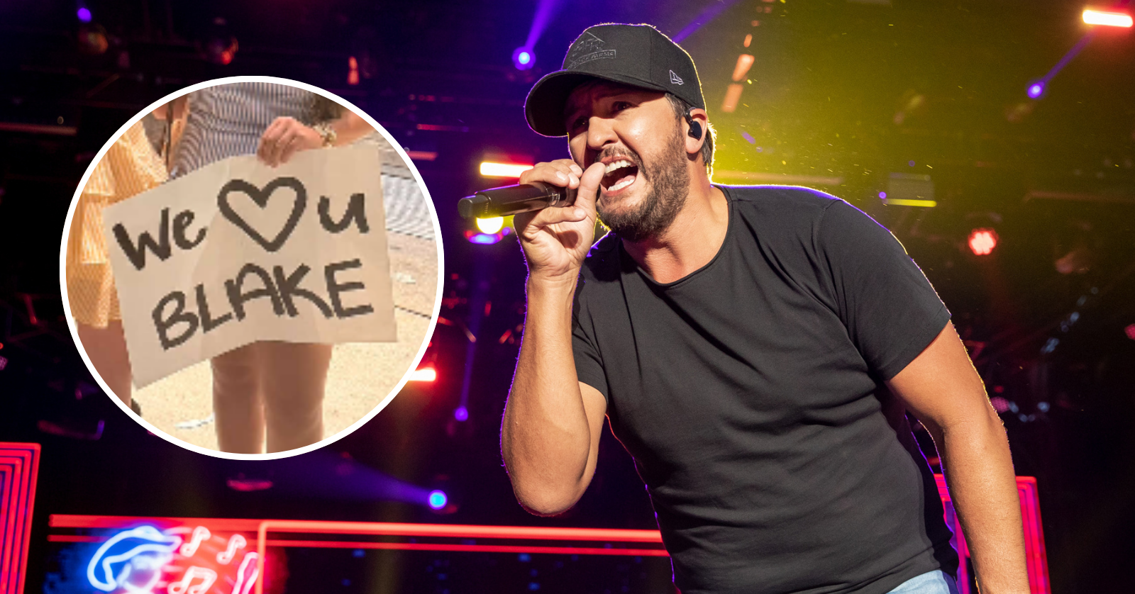 Luke Bryan, Blake Shelton sign