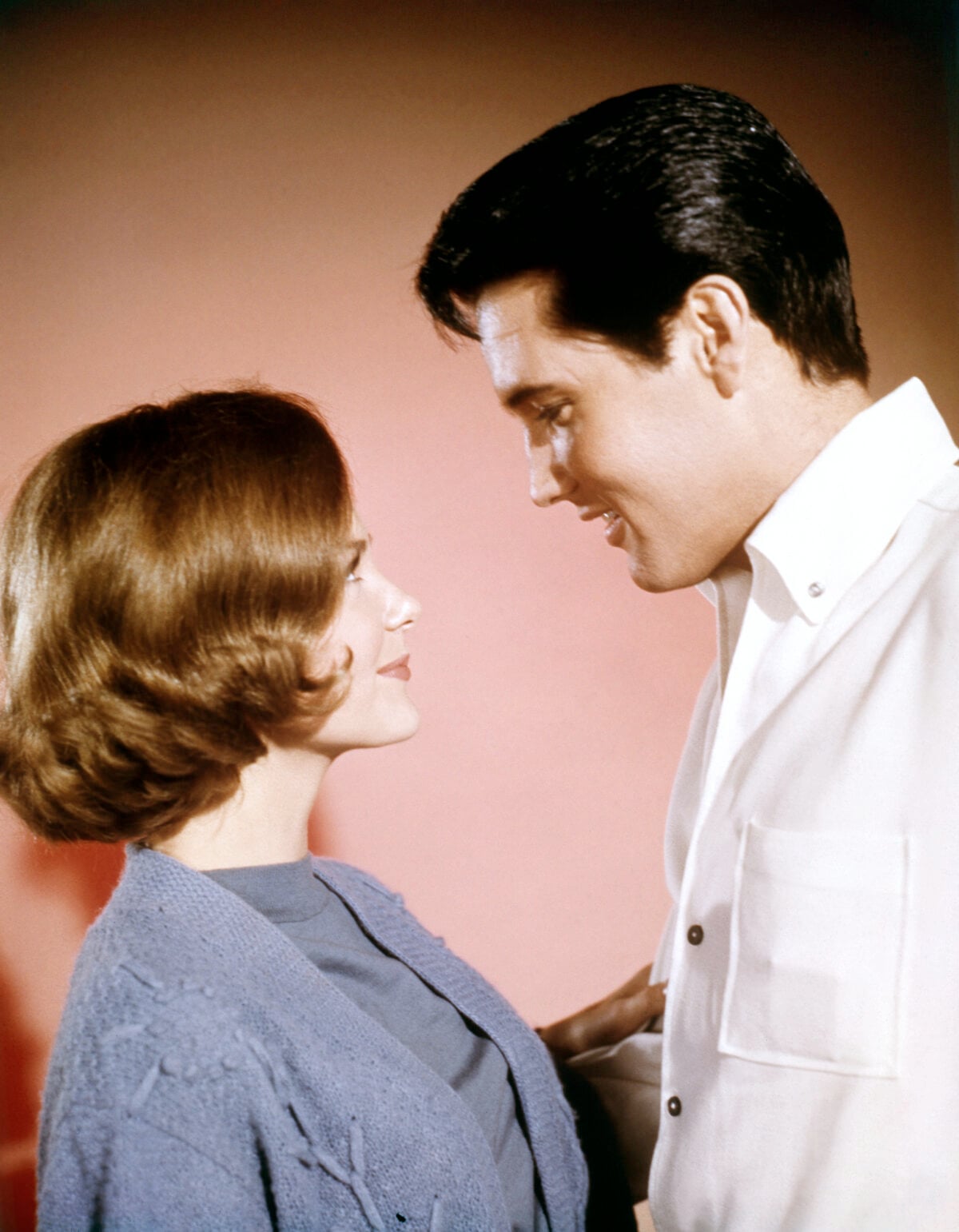 Shelley Fabares and Elvis Presley in the movie "Girl Happy," their first one together