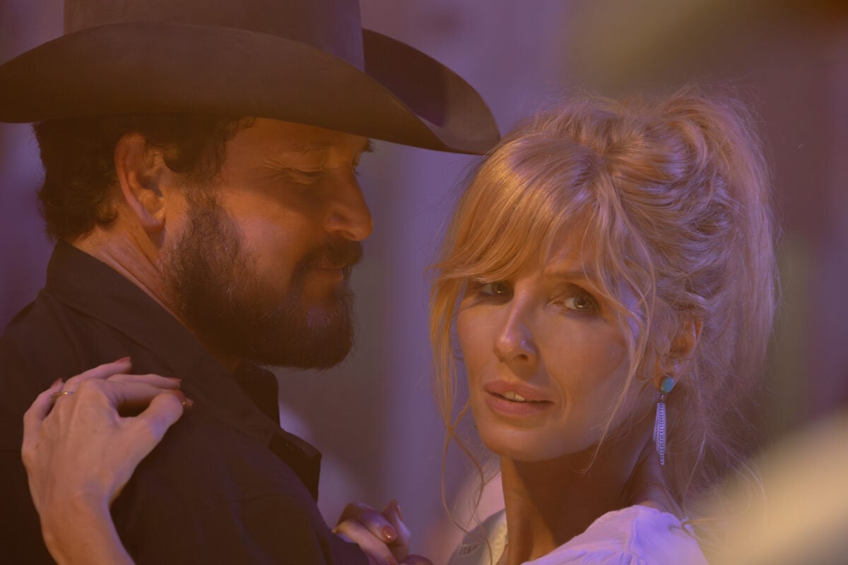 Beth Dutton and Rip Wheeler, played by Cole Hauser and Kelly Reilly, in Season 1 of Dutton Ranch