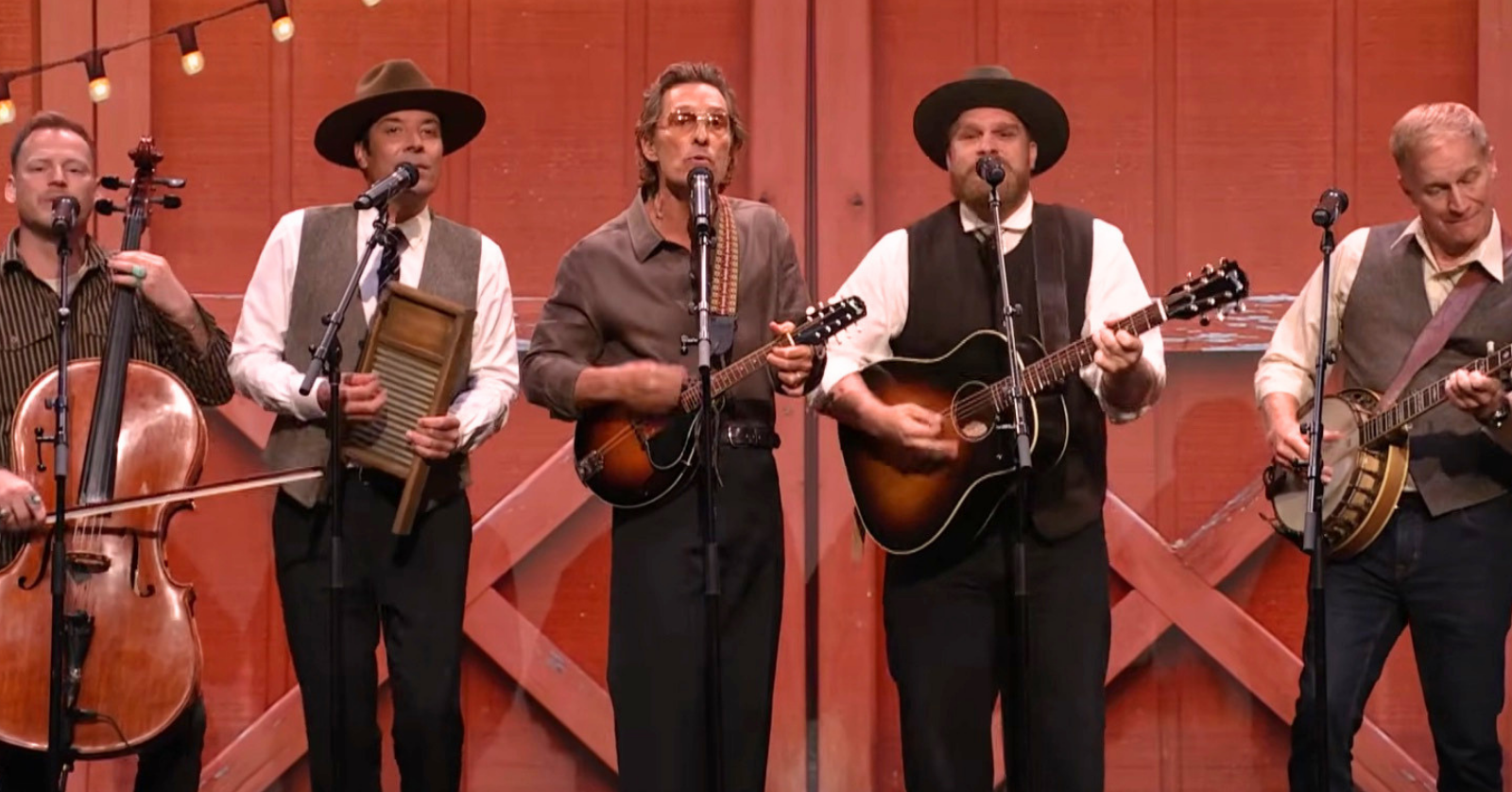 Matthew McConaughey, The Last Bison, and Jimmy Fallon perform "Choosin' Texas" by Ella Langley