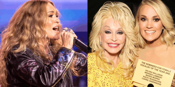 Carrie Underwood wore a special custom jacket in tribute to Dolly Parton and also sang "See You Again" in her honor
