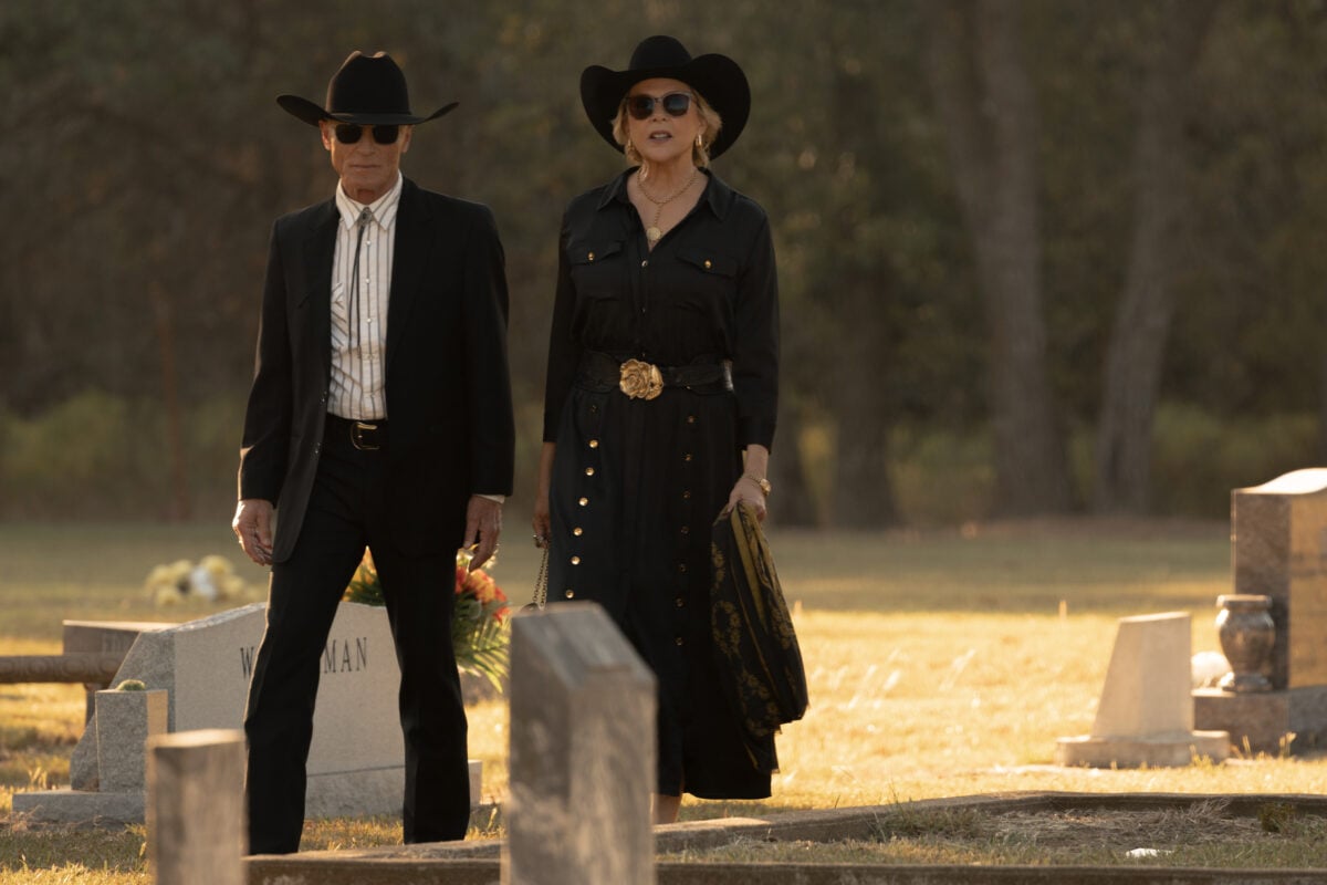 Ed Harris and Annette Bening as Everett and Beulah in Season 1 of Dutton Ranch