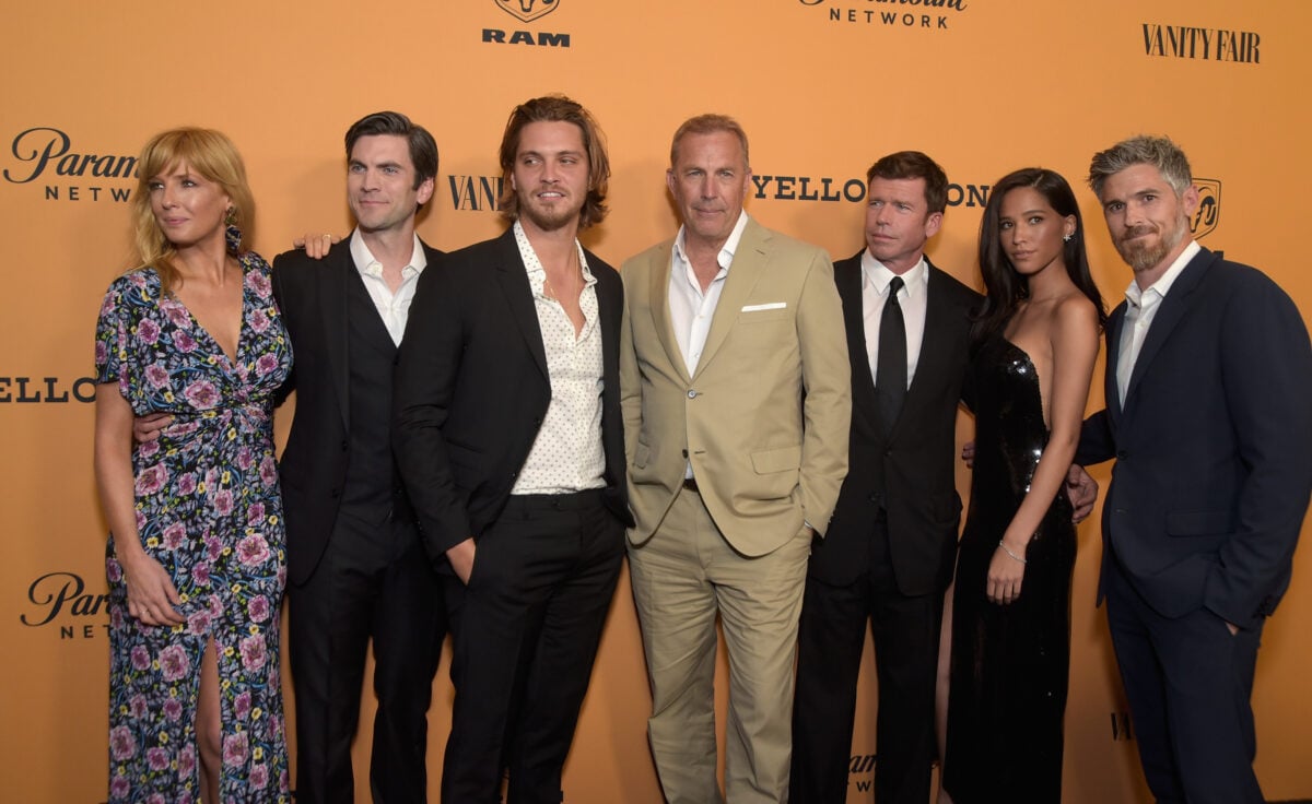 Taylor Sheridan with the Yellowstone cast
