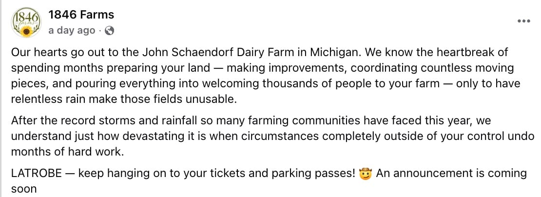 1846 Farms sends love to Schaendorf Dairy after their Farm Tour cancellation