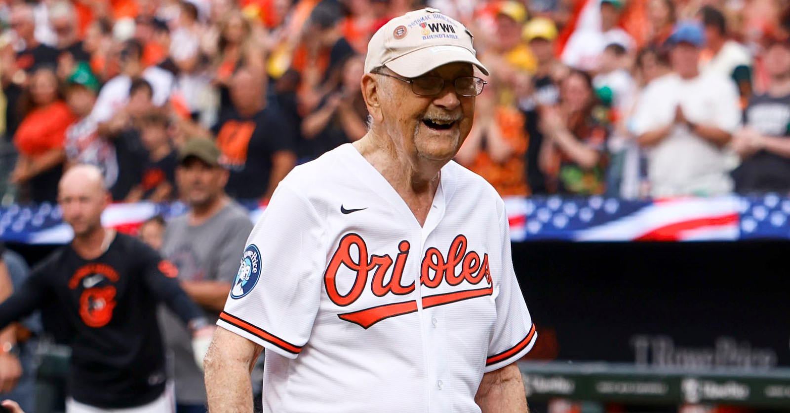 Video of a 103-year-old World War II veteran singing the National Anthem at a baseball game is the perfect reminder of how America has reached its 250th year of independence.