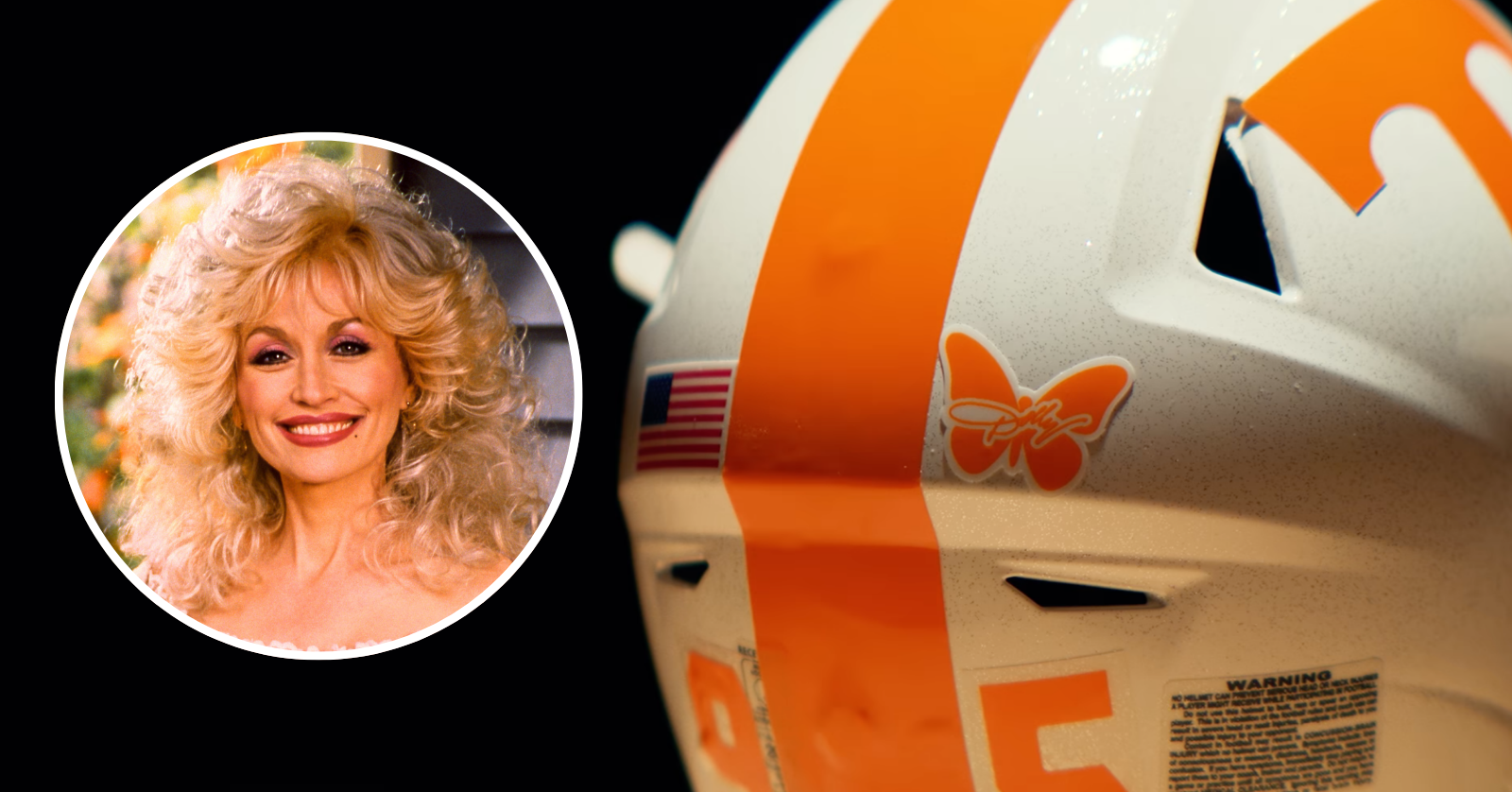 university of tennessee football helmet honors dolly parton