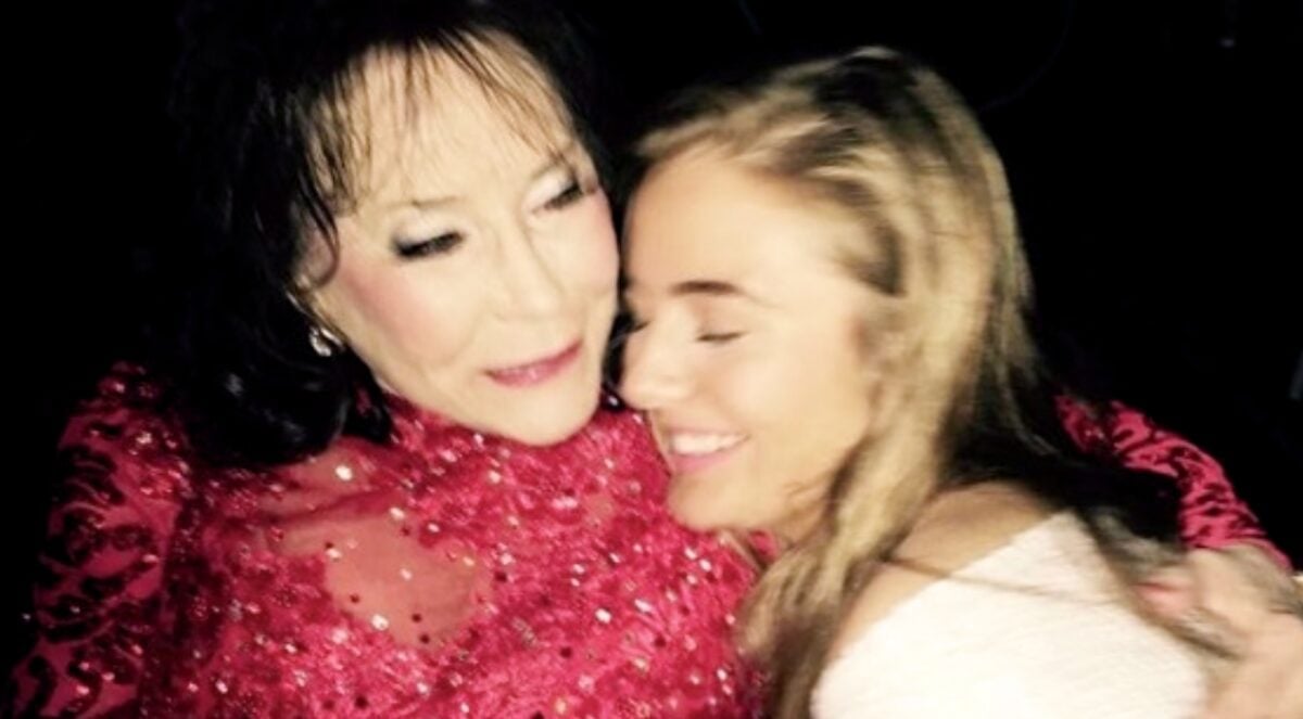 Emmy Russell with her grandmother, Loretta Lynn