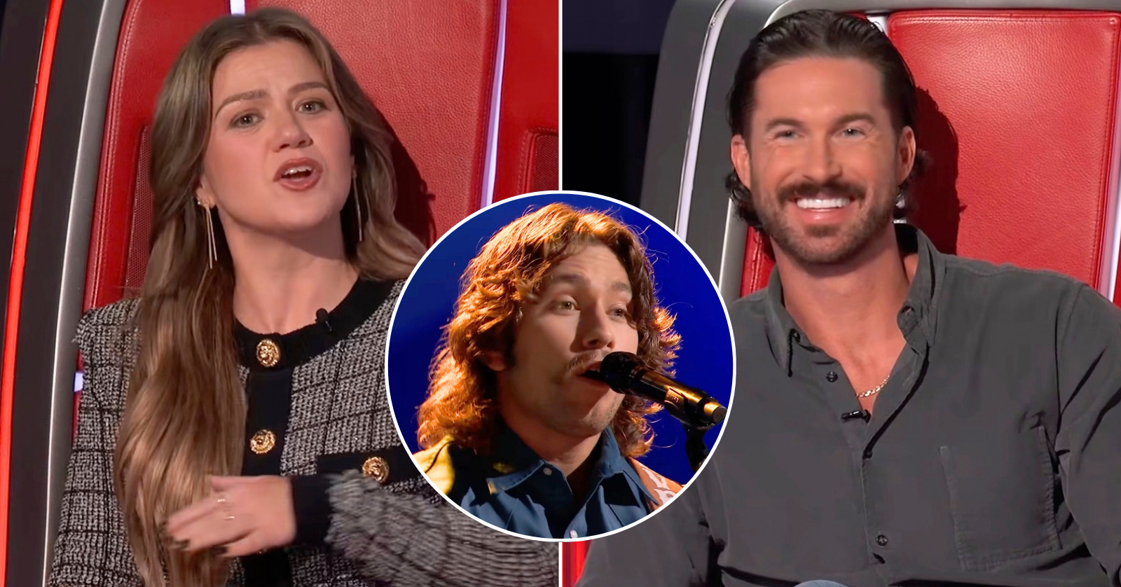 Kelly Clarkson shared her belief she didn't stand a chance against Voice coach Riley Green after he turned for Everett Bounds singing Eddie Rabbitt's "Drivin' My Life Away" for the Season 30 auditions for The Voice