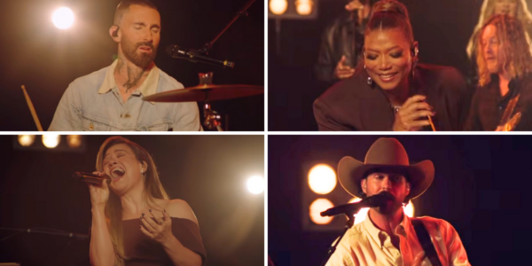 Season 30 coaches of The Voice perform together for the first time