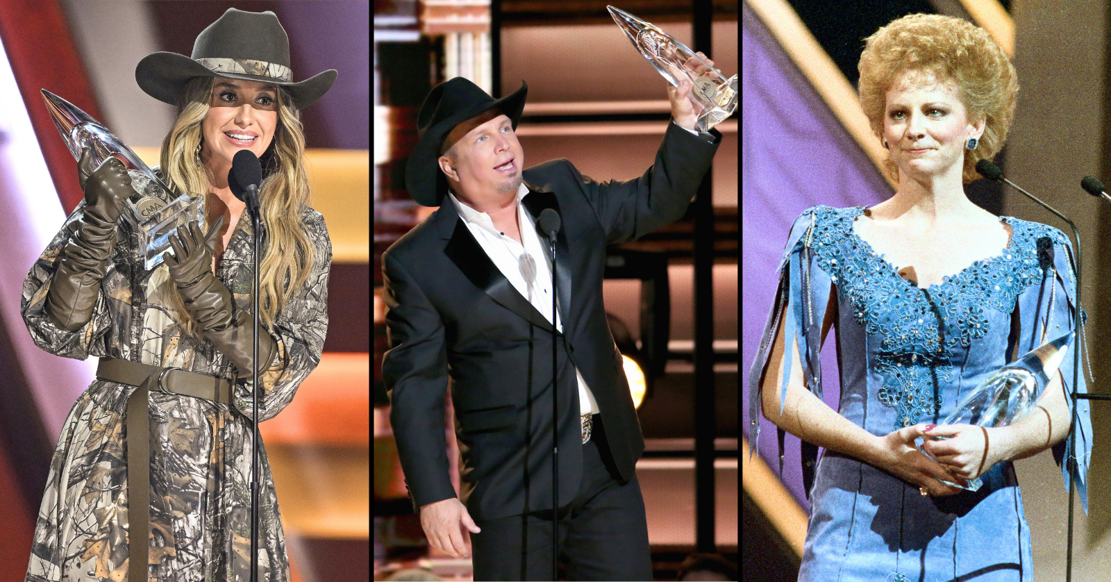 Lainey Wilson, Garth Brooks, and Reba McEntire have all won the CMA Entertainer of the Year Award