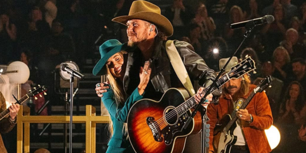 At the Dove Awards, Christian artist Brandon Lake was joined by country star Lainey Wilson for a performance of their song "The Jesus I Know Now."