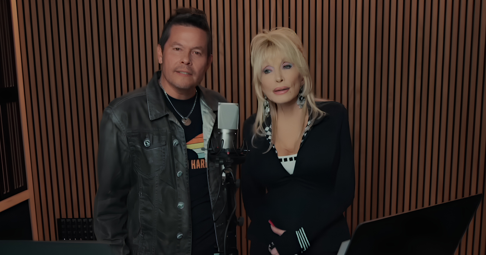 Dolly Parton and Jamie Johnson of the Grascals