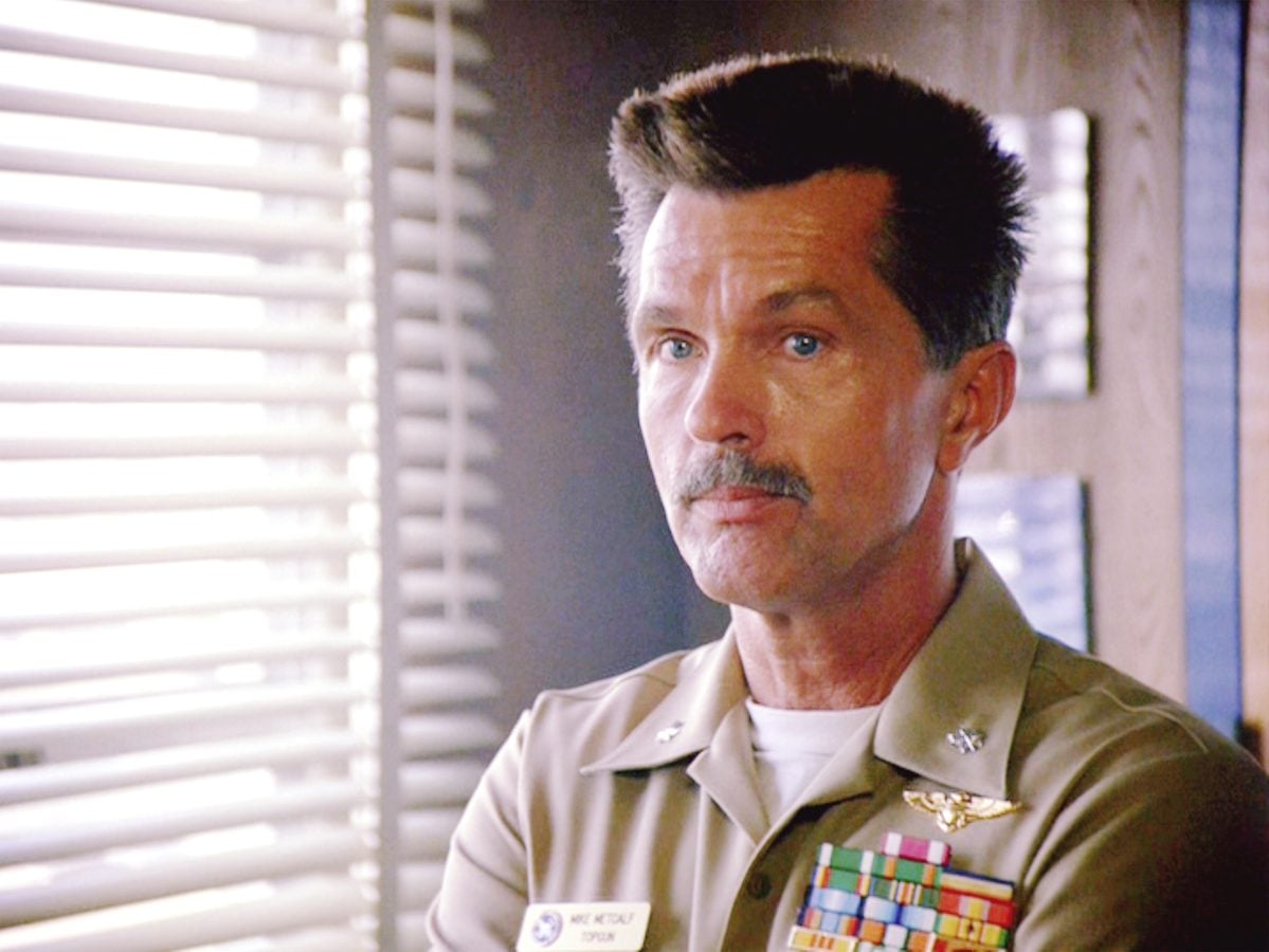 LOS ANGELES - MAY 16: The movie "Top Gun", directed by Tony Scott. Seen here, Tom Skerritt as Cdr. Mike "Viper" Metcalf. Initial theatrical release May 16, 1986. Screen capture. Paramount Pictures.