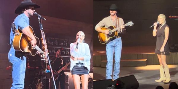 At two shows in a row, Riley Green called on the same member of the audience to fill in for Ella Langley, and her performances of "You Look Like You Love Me" have brought in over 1 million views.