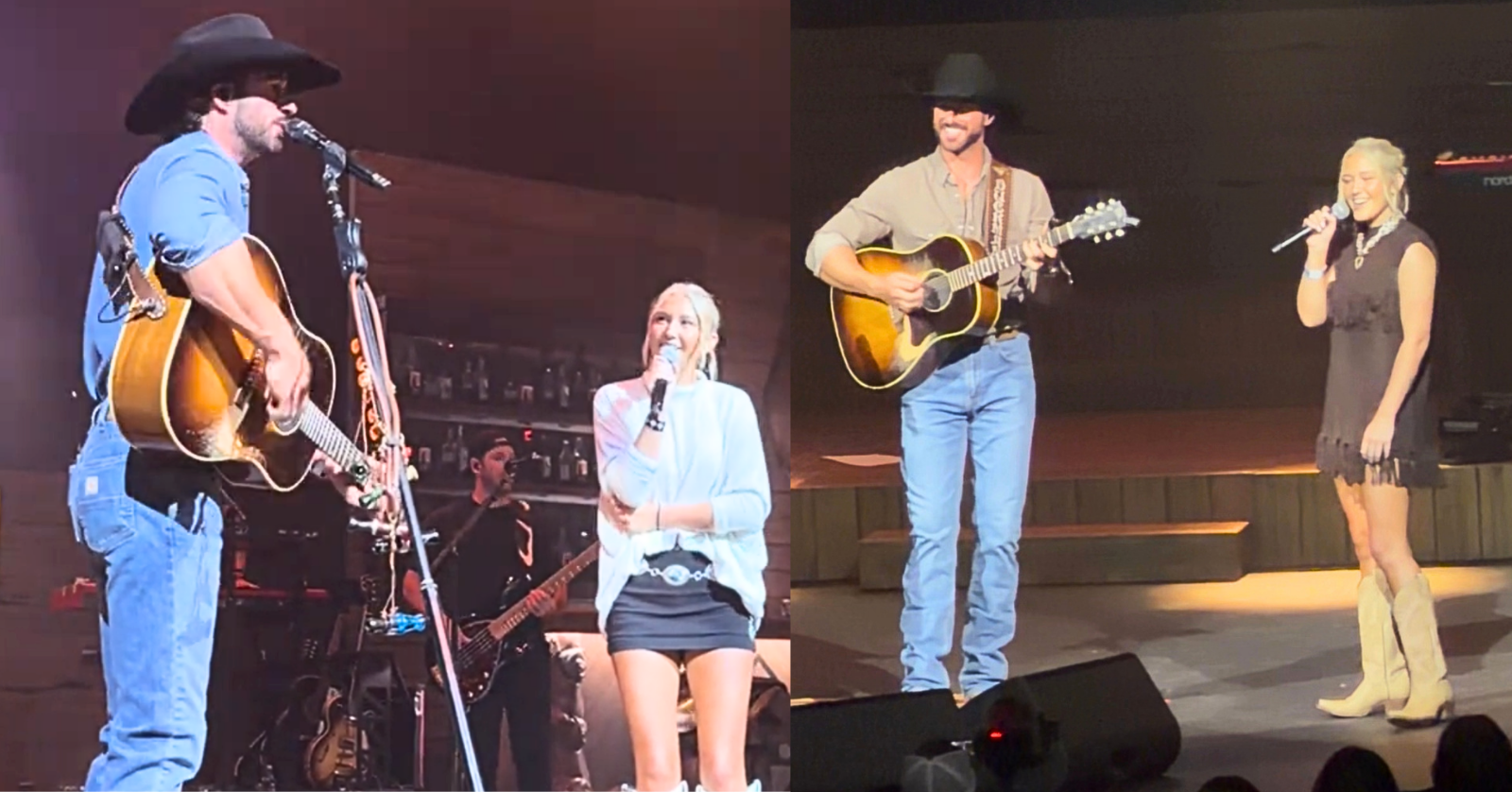 At two shows in a row, Riley Green called on the same member of the audience to fill in for Ella Langley, and her performances of "You Look Like You Love Me" have brought in over 1 million views.