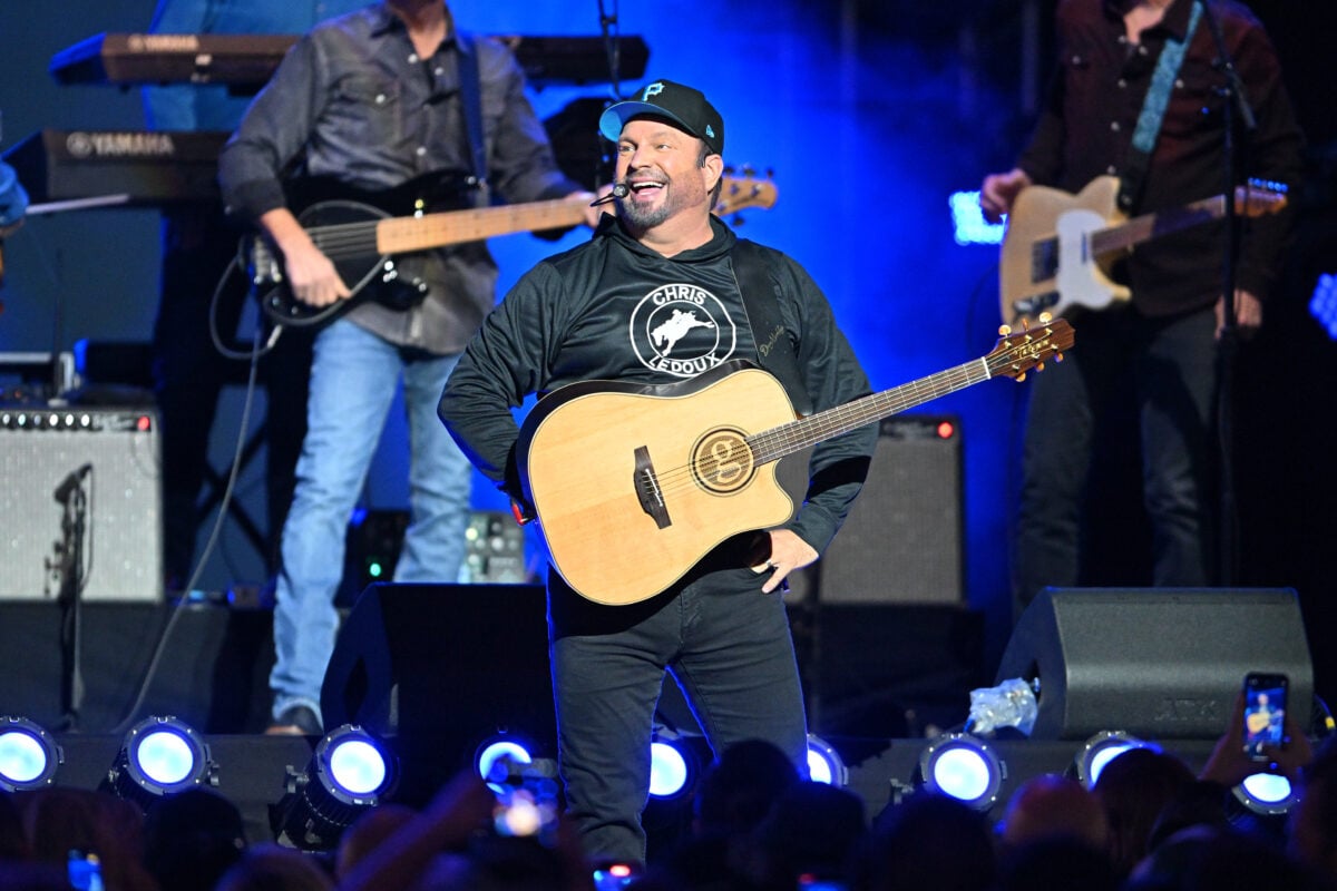 Garth Brooks performs onstage in Los Angeles, California, in 2024, while visiting the Jimmy Kimmel Show