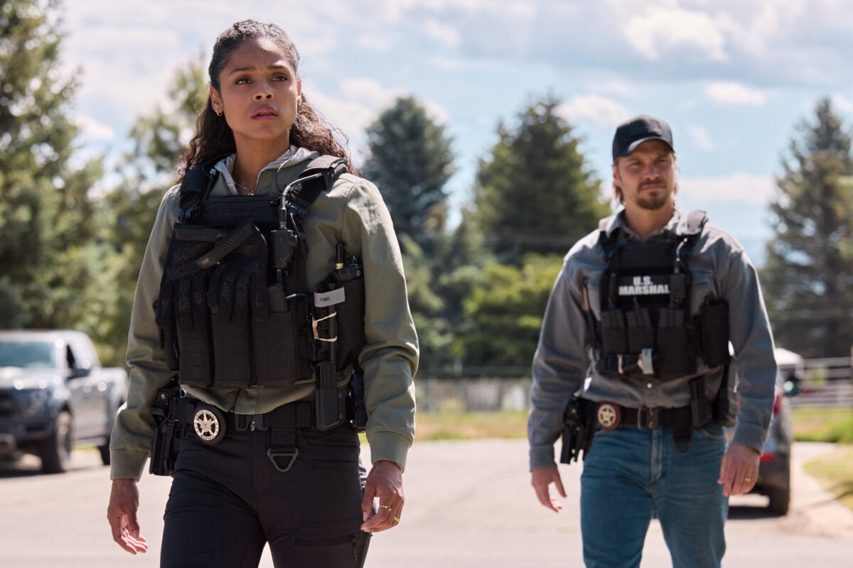 Kayce Dutton and Andrea Cruz, Luke Grimes and Ash Santos, in Season 2 premiere of Marshals
