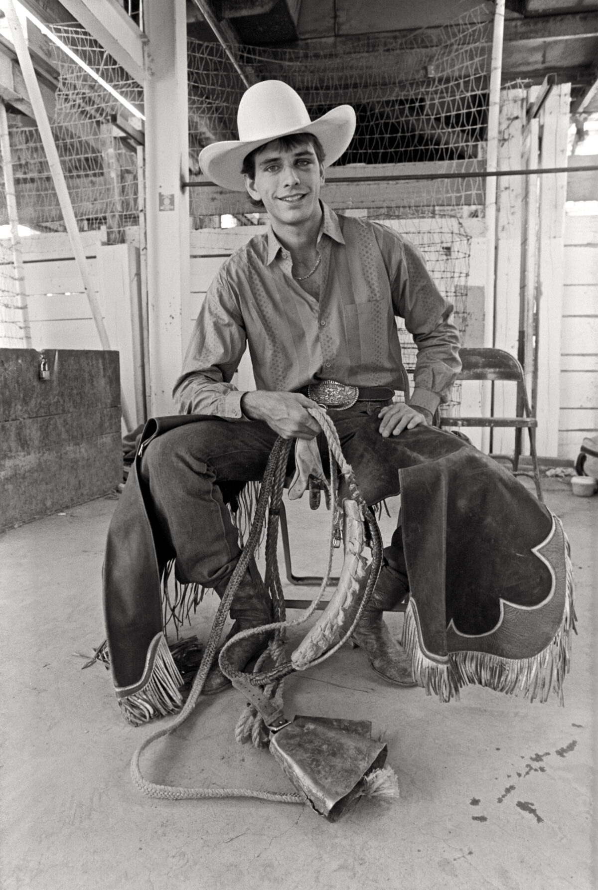 1987 PRCA champion bull rider Lane Frost in 1987
