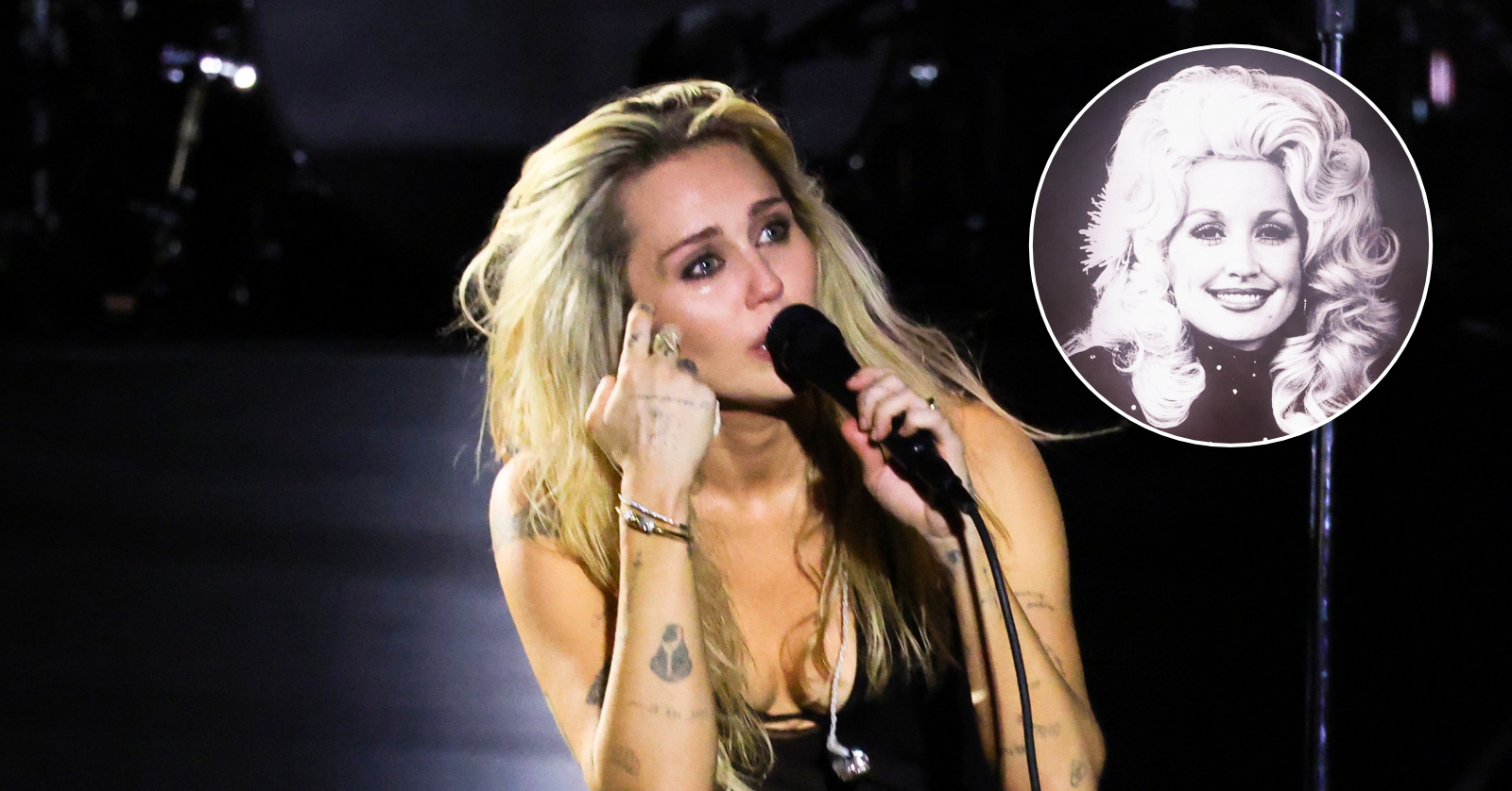 Miley Cyrus tearfully pays tribute to her late Aunt Dolly at the Hollywood Bowl