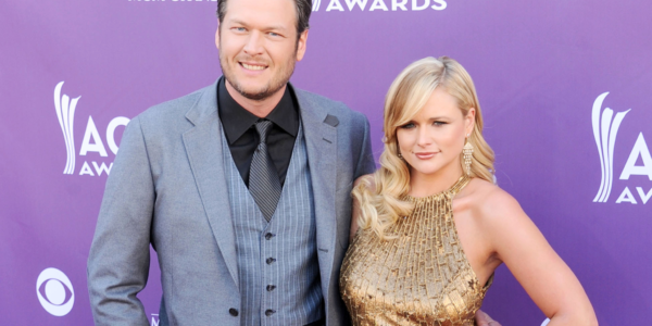 blake shelton and miranda lambert on the red carpet