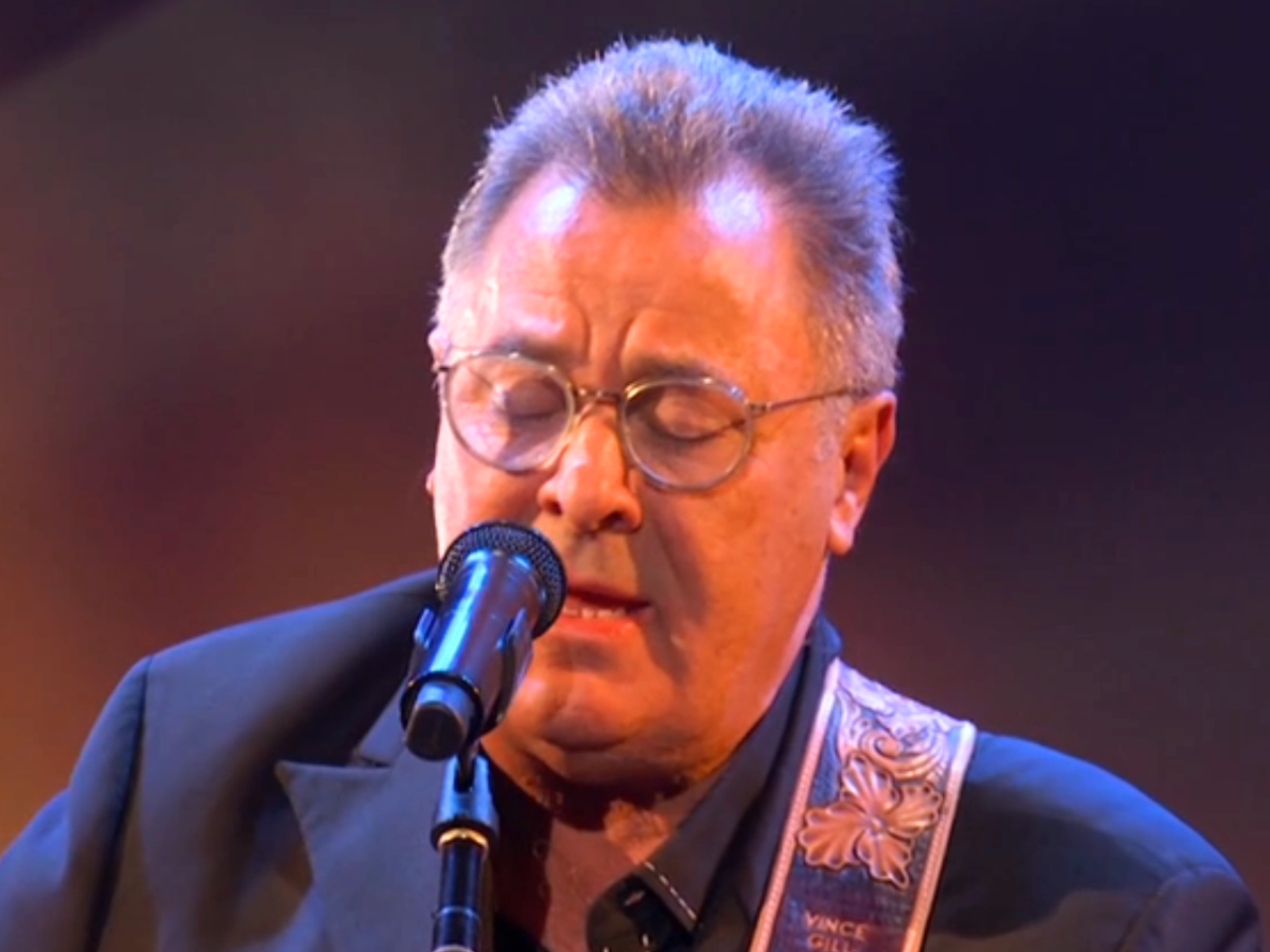 Vince Gill performs "A Few Old Memories" during the CMA's Dolly Parton tribute concert on October 21st